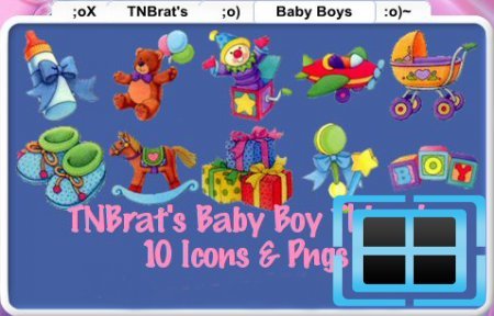 Baby Boy Things Icons