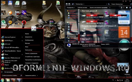 Тема Evil для Win 7