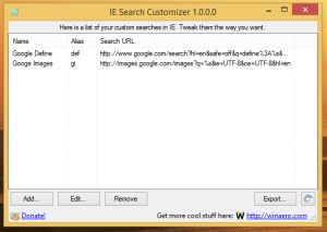 IE Search Customizer